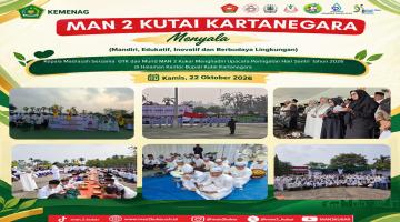 MAN 2 Kukar Ikuti Upacara Hari Santri 2026 di Halaman Kantor Bupati 